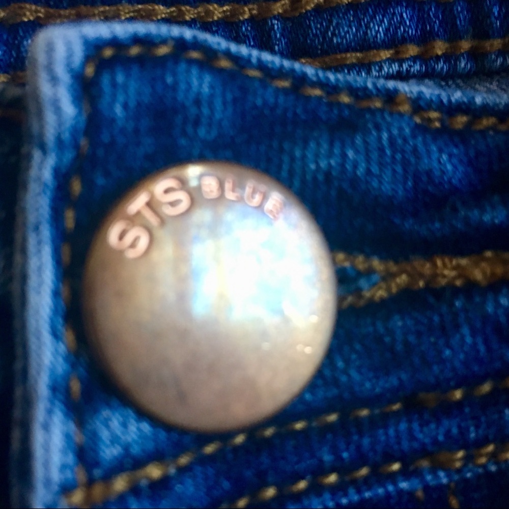 SOLD STS Cassie Skinny Blue Jeans, 27s, Patch/Tear - Picture 8 of 8